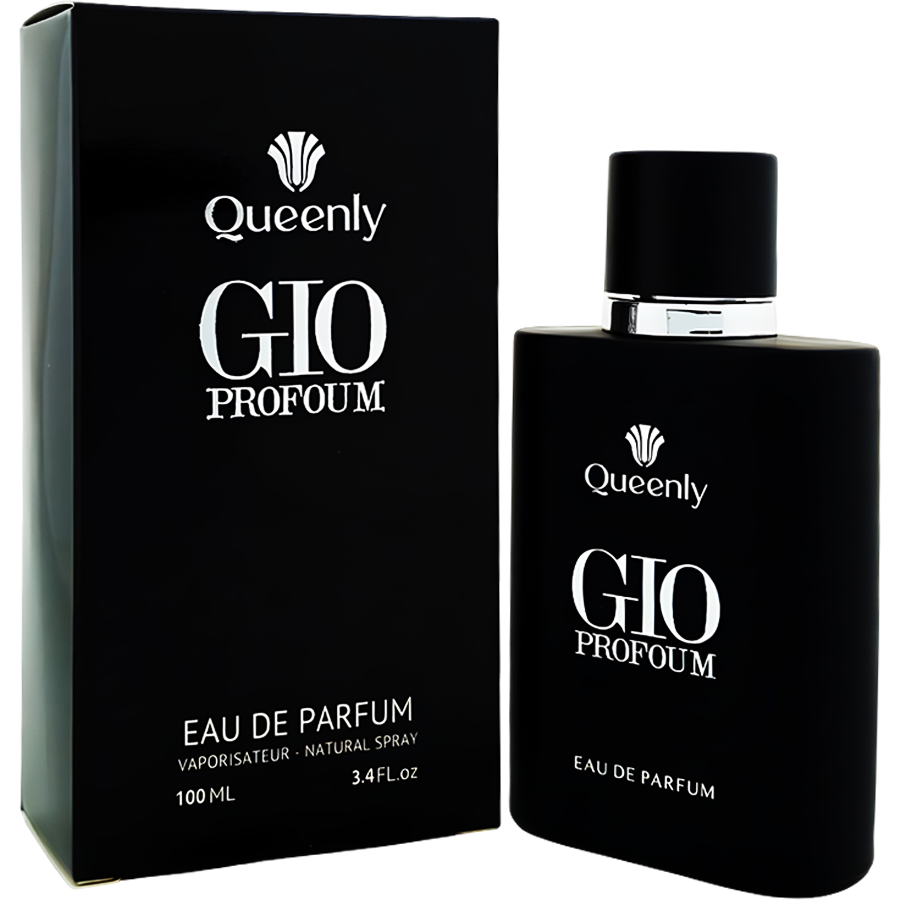 ادوپرفیوم جیو پروفوم (آکواجیو پروفومو) از برند کویین‌لی (Queenly GIO PROFOUM Eau De Parfum 100ml)
