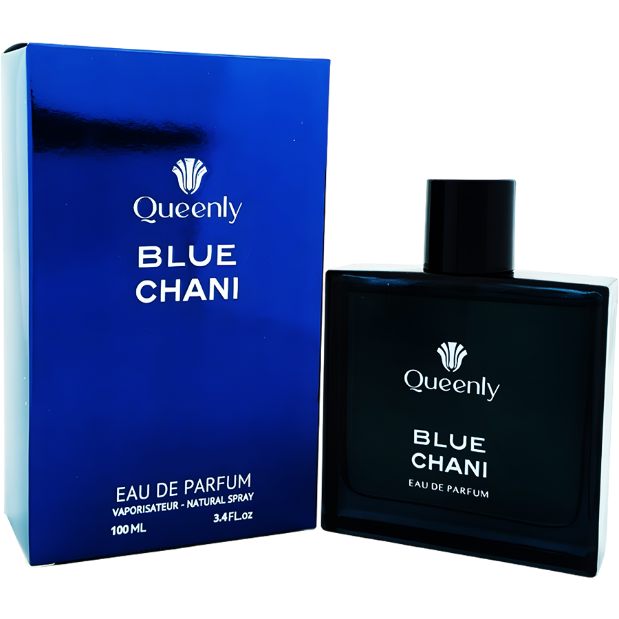 ادوپرفیوم بلو چنی (بلو شنل) از برند کویین‌لی (Queenly BLUE CHANI Eau De Parfum 100ml)