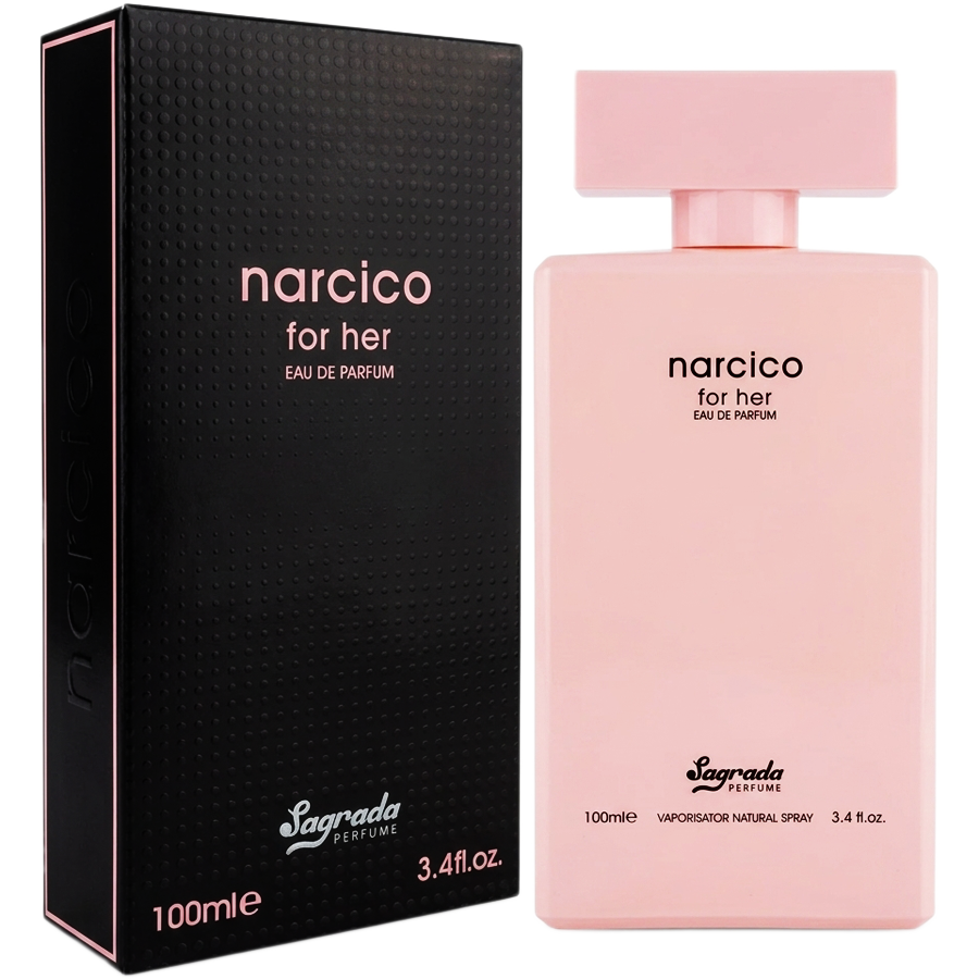 ادو پرفیوم زنانه نارسیسو فور هر از برند ساگرادا (Sagrada Narcico For Her EDP 100ml) نارسیسو صورتی ساگرادا، نارسیسو هر ساگرادا